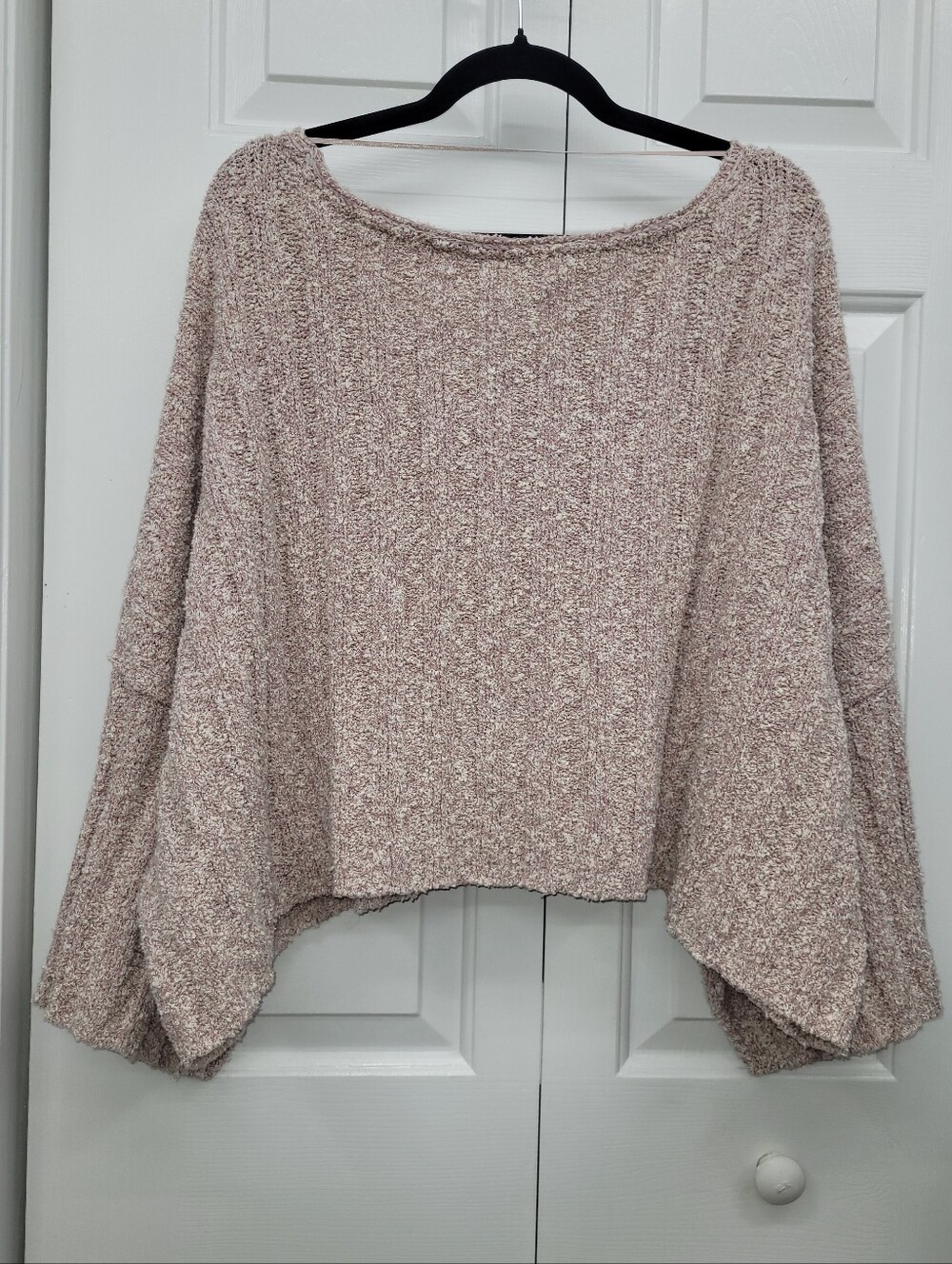 FREE PEOPLE Good Day Sweater Marled Chunky Knit Oversized Slouchy Boho Pullover - Picture 3 of 8